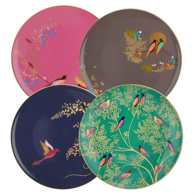 Sara Miller For Portmeirion Chelsea Collection Cake Plates: Set Of 4